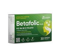 LOGIDEX BETAFOLIC PLUS Vitamina b Complex Vitamina B6 B2 Vitamina B12 Vitamina b Complex alto dosaggio Riduce Stanchezza Fisica e Mentale Vitamina b Complex e Acido Folico 30 cps