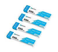 BETAFPV 4pcs BT2.0 550mAh 1S Battery 40C/80C 3.8V 1.09WH for FPV Drone | with BT2.0 Connector, Compatible for 75-85mm 1S FPV Racing Whoop Drone Quadcopters like Meteor75 Pro FPV Drone