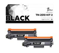 Betaink 2 Toner TN-2510 compatibile per Brother MFC-L2800DW, MFC-L2827DW, HL-L2400DWE, DCP-L2627DWE, DCP-L2620DW, HL-L2445DW, HL-L2447DW, MFC-L2835DW MFC-L2860DWE • CHIP integrato • 1200 pagine • Nero
