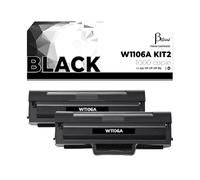 Betaink Kit da2 Toner CompatibiIi (CON CHIP) con HP 106A W1106A per Laser 107a 107r 107w per MFP 135a 135r 135w 135wg 137fnw 137fwg Compatibili (2 Neri)