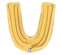 Betallic 14922MWE-P - Palloncino a forma di megaloon con lettera U Mighty Bright Superloon, confezione singola, lunghezza 100 cm, multicolore