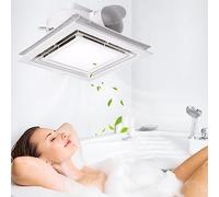 BETAM Estrattore Aria 300 * 300Mm,Aspiratore Bagno con Luce LED,Guscio Ignifugo,Motore in Rame Puro,per Cucina,Cantina,Lavanderia,Garage Ventola Aspirazione,2,5 M³/Min,Facile da Installare