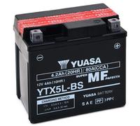 BATTERIA YUASA YTX5L-BS SIGILLATA ATTIVATA 12V 4AH MBK BOOSTER 100 1999