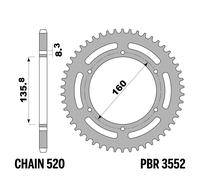 BETAMOTOR URBAN 200 200 2009-2011 corona PBR passo 520 41 Denti Acciaio C