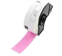 BETCKEY - 1 Rotolo DK-11201 Etichette per Indirizzi Compatibile con Brother, 29mm x 90mm, 400 Etichette Colorate Rosa per Stampanti di Etichette Brother QL