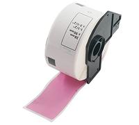 BETCKEY - 1 Rotolo DK-11208 Etichette per Indirizzi Compatibile con Brother, 38mm x 90mm, 400 Etichette Colorate Rosa per Stampanti di Etichette Brother QL