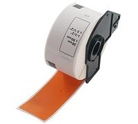 BETCKEY - 1 Rotolo DK-11208 Etichette per Indirizzi Compatibile con Brother, 38mm x 90mm, 400 Etichette Colorate Arancia per Stampanti di Etichette Brother QL