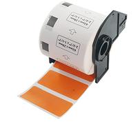 BETCKEY - 1 Rotolo DK-11209 Etichette per Indirizzi Compatibile con Brother, 62mm x 29mm, 800 Etichette Colorate Arancia per Stampanti di Etichette Brother QL