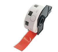 BETCKEY - 1 Rotolo DK-11218 Etichette Circolari Compatibile con Brother, Φ24mm Rotondo, 1000 Etichette Colorate Rosso per Stampanti di Etichette Brother QL