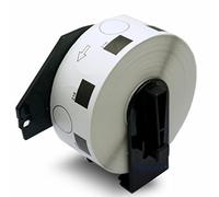 BETCKEY - 1 Rotolo DK-11218 Etichette Circolari Compatibile con Brother, Φ24mm Rotondo, 1000 Etichette rimovibili per Stampanti di Etichette Brother QL