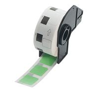 BETCKEY - 1 Rotolo DK-11221 Etichette Quadrate Compatibile con Brother, 23mm x 23mm, 1000 Etichette Colorate Verde per Stampanti di Etichette Brother QL