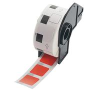 BETCKEY - 1 Rotolo DK-11221 Etichette Quadrate Compatibile con Brother, 23mm x 23mm, 1000 Etichette Colorate Rosso per Stampanti di Etichette Brother QL
