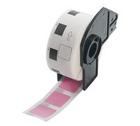 BETCKEY - 1 Rotolo DK-11221 Etichette Quadrate Compatibile con Brother, 23mm x 23mm, 1000 Etichette Colorate Rosa per Stampanti di Etichette Brother QL