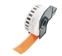 BETCKEY - 1 Rotolo DK-22214 Etichette a Lunghezza Continua Compatibile con Brother, 12mm x 30.48m, 1 Etichette Colorate Arancia per Stampanti di Etichette Brother QL