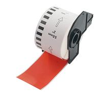 BETCKEY - 1 Rotolo DK-22223 Etichette a Lunghezza Continua Compatibile con Brother, 50mm x 30.48m, 1 Etichette Colorate Rosso per Stampanti di Etichette Brother QL