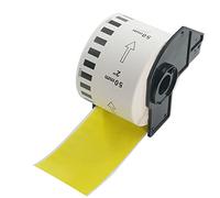 BETCKEY - 1 Rotolo DK-22223 Etichette a Lunghezza Continua Compatibile con Brother, 50mm x 30.48m, 1 Etichette Colorate Giallo per Stampanti di Etichette Brother QL