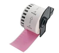 BETCKEY - 1 Rotolo DK-22223 Etichette a Lunghezza Continua Compatibile con Brother, 50mm x 30.48m, 1 Etichette Colorate Rosa per Stampanti di Etichette Brother QL