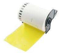 BETCKEY - 1 Rotolo DK-22243 Etichette per Spedizioni Compatibile con Brother, 102mm x 30.48m, 1 Etichette Colorate Giallo per Stampanti di Etichette Brother QL