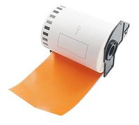BETCKEY - 1 Rotolo DK-22243 Etichette per Spedizioni Compatibile con Brother, 102mm x 30.48m, 1 Etichette Colorate Arancia per Stampanti di Etichette Brother QL