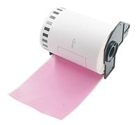 BETCKEY - 1 Rotolo DK-22243 Etichette per Spedizioni Compatibile con Brother, 102mm x 30.48m, 1 Etichette Colorate Rosa per Stampanti di Etichette Brother QL
