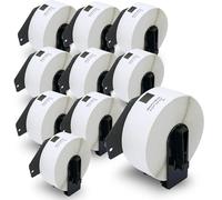 BETCKEY - 10 Rotoli DK-11201 Etichette per Indirizzi Compatibile con Brother, 29mm x 90mm, 4000 Etichette per Stampanti di Etichette Brother QL