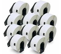 BETCKEY - 10 Rotoli DK-11208 Etichette per Indirizzi Compatibile con Brother, 38mm x 90mm, 4000 Etichette per Stampanti di Etichette Brother QL