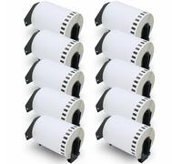 BETCKEY - 10 Rotoli DK-22243 Etichette per Spedizioni Compatibile con Brother, 102mm x 30.48m, 10 Etichette per Stampanti di Etichette Brother QL