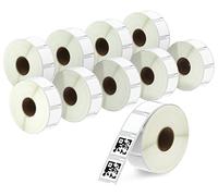 BETCKEY - 10 Rotoli S0929120 Etichette, 25mm x 25mm, 7500 Etichette Multiuso Utilizzo per LabelWriter 450 4XL NON per 550 o 5XL