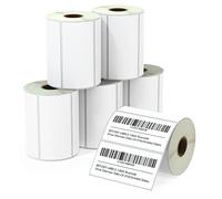 BETCKEY - 102mm x 51mm(4 in x 2 in) Perforated Etichette Termiche per Codice a Barre, Spedizione e Uso Multiplo Compatibile con stampanti Zebra e altre [6 Rotoli/4500 Etichette]