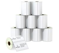BETCKEY - 102mm x 64mm(4 in x 2,5 in) Perforated Etichette Termiche per Spedizione e Uso Multiplo Compatibile con stampanti Zebra e altre [10 Rotoli/6200 Etichette]