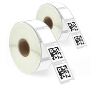 BETCKEY - 2 Rotoli S0929120 Etichette rimovibili, 25mm x 25mm, 1500 Etichette Multiuso Utilizzo per LabelWriter 450 4XL NON per 550 o 5XL