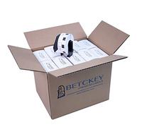BETCKEY - 20 Rotoli DK-11221 Etichette Quadrate Compatibile con Brother, 23mm x 23mm, 20000 Etichette per Stampanti di Etichette Brother QL