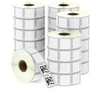 BETCKEY - 20 Rotoli S0929120 Etichette, 25mm x 25mm, 15000 Etichette Multiuso Utilizzo per LabelWriter 450 4XL NON per 550 o 5XL