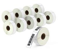 BETCKEY - 25mm x 76mm(1 in x 3 in) Perforated Etichette Termiche per Codice a Barre e Indirizzo Compatibile con stampanti Zebra e altre [10 Rotoli/5200 Etichette]