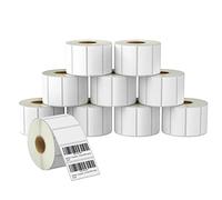 BETCKEY - 51mm x 25mm(2 in x 1 in) Perforated Etichette Termiche per Codice a Barre e Indirizzo Compatibile con stampanti Zebra e altre [10 Rotoli/13000 Etichette]