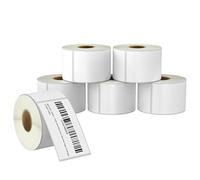 BETCKEY - 57mm x 102mm(2,25 in x 4 in) Perforated Etichette Termiche per Uso Multiplo e Spedizione Compatibile con stampanti Zebra e altre [6 Rotoli/2100 Etichette]