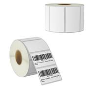 BETCKEY - 57mm x 32mm(2,25 in x 1,25 in) Perforated Etichette Termiche per Codice a Barre e Uso Multiplo Compatibile con stampanti Zebra e altre [2 Rotoli/2000 Etichette]