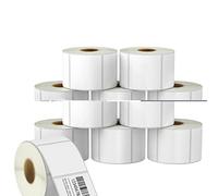 BETCKEY - 57mm x 51mm(2,25 in x 2 in) Perforated Etichette Termiche per Codice a Barre e Indirizzo Compatibile con stampanti Zebra e altre [6 Rotoli/4200 Etichette]