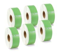 BETCKEY - 6 Grandi Rotoli 99010 Etichette Colorate(Verde) Compatibile con DYMO S0722370, 28mm x 89mm, 2100 Etichette per Indirizzi Utilizzo per LabelWriter 450 4XL NON per 550 o 5XL