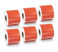 BETCKEY - 6 Grandi Rotoli 99014 Etichette Colorate(Rosso) Compatibile con DYMO S0722430, 54mm x 101mm, 1440 Etichette per Spedizioni Grandi Utilizzo per LabelWriter 450 4XL NON per 550 o 5XL