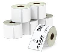 BETCKEY - 6 Grandi Rotoli 99019 Etichette rimovibili Compatibile con DYMO S0722480, 59mm x 190mm, 900 Etichette Multiuso Utilizzo per LabelWriter 450 4XL NON per 550 o 5XL