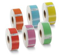 BETCKEY - 6 Rotoli 11352 Etichette Colorate(Set di 6 colori) Compatibile con DYMO S0722520, 25mm x 54mm, 3000 Etichette di Ritorno Grandi Utilizzo per LabelWriter 450 4XL NON per 550 o 5XL