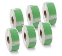 BETCKEY - 6 Rotoli 11352 Etichette Colorate(Verde) Compatibile con DYMO S0722520, 25mm x 54mm, 3000 Etichette di Ritorno Grandi Utilizzo per LabelWriter 450 4XL NON per 550 o 5XL