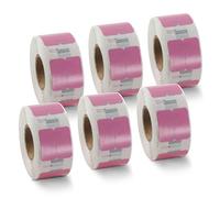 BETCKEY - 6 Rotoli 11353 Etichette Colorate(Rosa) Compatibile con DYMO S0722530, 13mm x 25mm, 6000 Etichette Multiuso Utilizzo per LabelWriter 450 4XL NON per 550 o 5XL