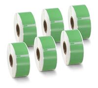 BETCKEY - 6 Rotoli 11355 Etichette Colorate(Verde) Compatibile con DYMO S0722550, 19mm x 51mm, 3000 Etichette di Ritorno Utilizzo per LabelWriter 450 4XL NON per 550 o 5XL