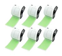 BETCKEY - 6 Rotoli DK-11202 Etichette per Spedizioni Compatibile con Brother, 62mm x 100mm, 1800 Etichette Colorate Verde per Stampanti di Etichette Brother QL