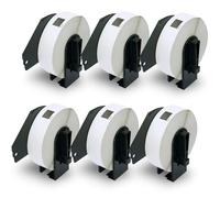 BETCKEY - 6 Rotoli DK-11203 Etichette per Raccoglitori Compatibile con Brother, 17mm x 87mm, 1800 Etichette per Stampanti di Etichette Brother QL