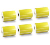 BETCKEY - 6 Rotoli S0904980 Etichette Colorate(giallo) Compatibile con DYMO S0904980, 104mm x 159mm, 1320 Etichette di Spedizione Extra Large Utilizzo per DYMO LabelWriter 4XL NON per 5XL