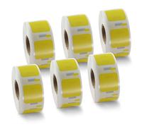 BETCKEY - 6 Rotoli S0929120 Etichette Colorate(giallo) Compatibile con DYMO S0929120, 25mm x 25mm, 4500 Etichette Multiuso Utilizzo per LabelWriter 450 4XL NON per 550 o 5XL