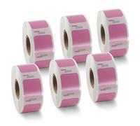 BETCKEY - 6 Rotoli S0929120 Etichette Colorate(Rosa) Compatibile con DYMO S0929120, 25mm x 25mm, 4500 Etichette Multiuso Utilizzo per LabelWriter 450 4XL NON per 550 o 5XL